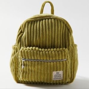 BDG Wide Wale Mini Backpack in Chartreuse